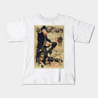 Vintage Poster for Le Grillon (the Cricket), American Bar by Jacques Villon Kids T-Shirt